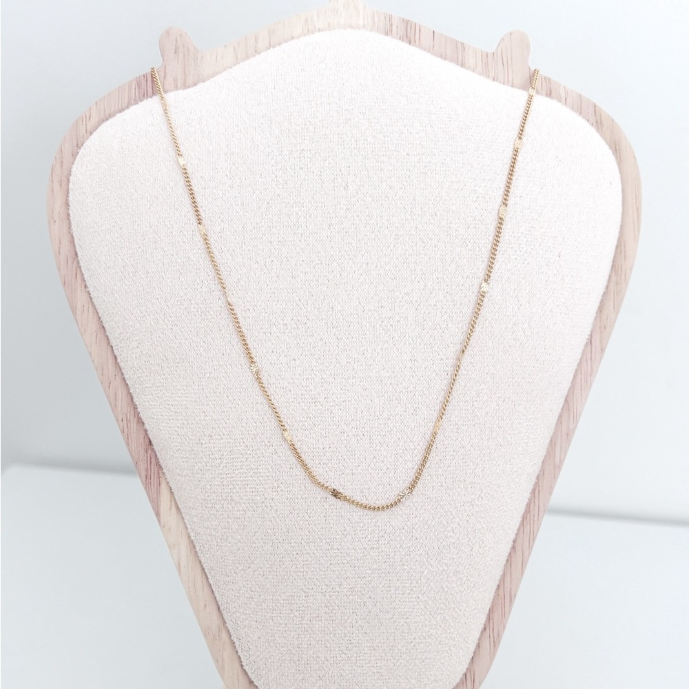 Natalie B Jewelry Revolve Gold-Tone Gold Plated Single Strand Chain Necklace